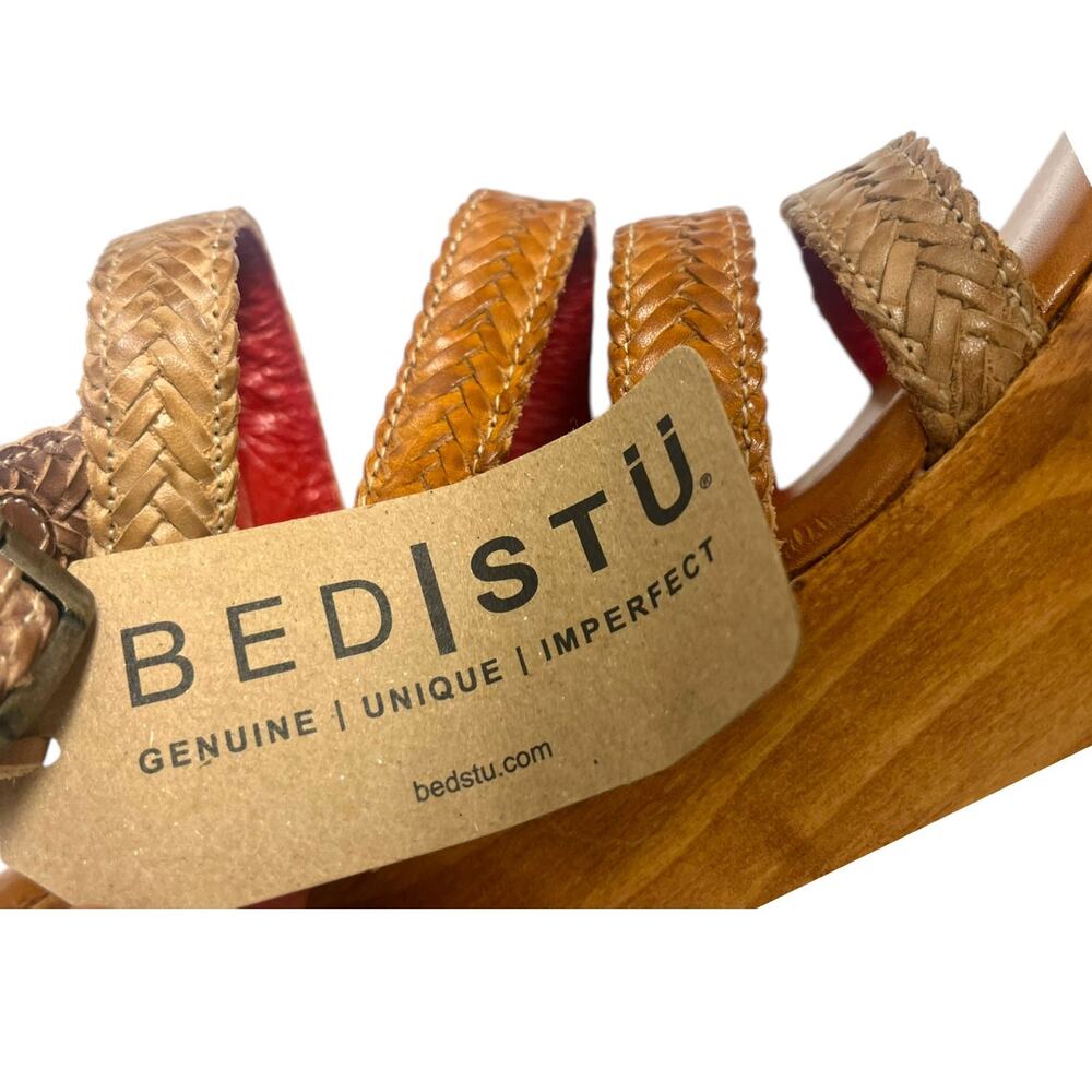 Bed Stu Voicing Braided Leather Platform Wedge Sandals | Womens 8.5 Brown $210 - Picture 2 of 5